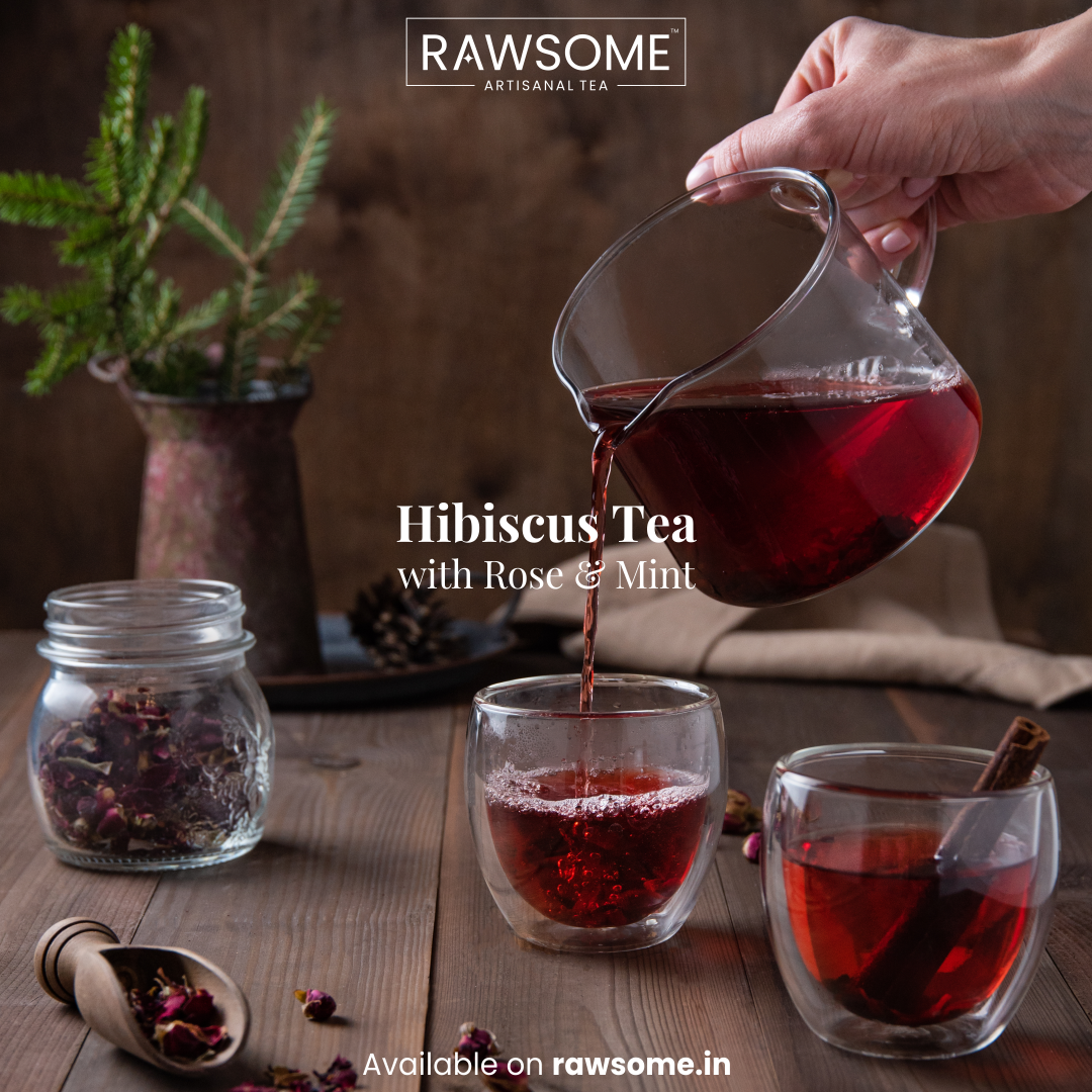 Hibiscus Tea with Rose & Mint
