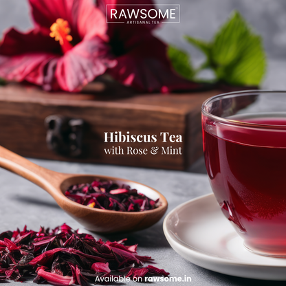 Hibiscus Tea with Rose & Mint